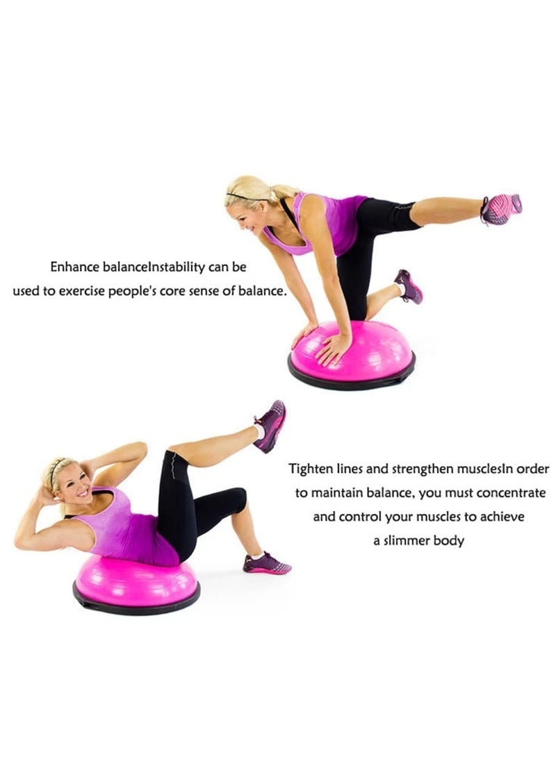 Spall Balance Ball Exercise Ball, Yoga Balance Trainer Thickened Stability, Half Ball with Resistant Band, Strength Exercise Fitness  - Image 4