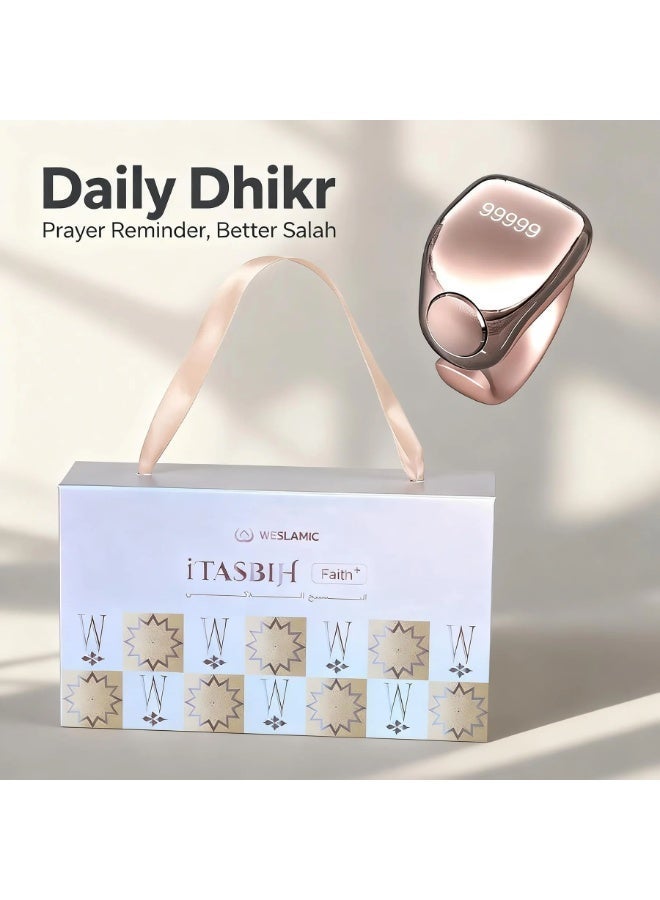 WESLAMIC Faith Smart Tasbih Zikr Ring Digital Prayer Counter with 5 Ring Sizes - Image 1