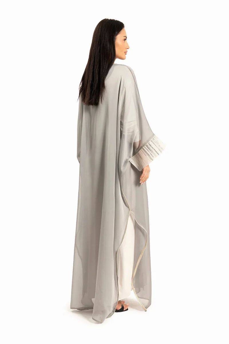 Wecre8 Women Gray with Embellishments Kaftan By WECRE8