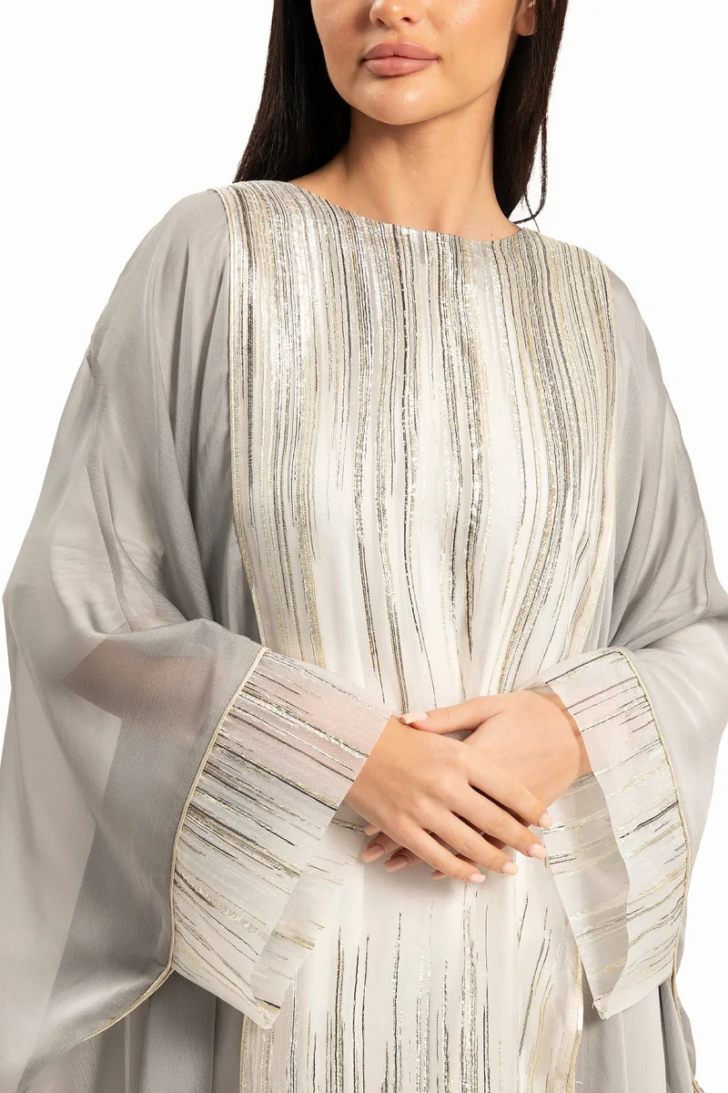 Wecre8 Women Gray with Embellishments Kaftan By WECRE8