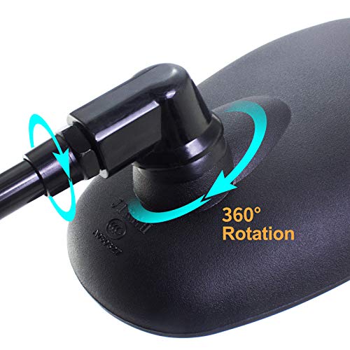 surpassme مرايا دراجة نارية عالمية مرايا خلفية سوداء مع تركيب مقود 7/8 بوصة للدراجة، الدراجة النارية - Image 3