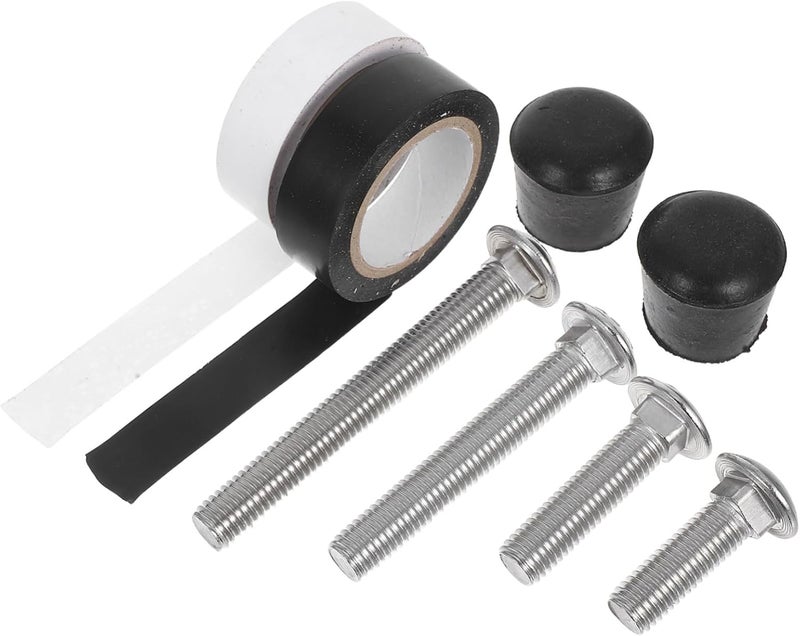 Operitacx Flagpole Pole End Caps with Stainless Steel Anchor Kit Weight Rubber Caps, Heavy Duty and Weighted Flag Holders for Flagpole Hardware and Guard Pole Random Color Outdoor - Image 1