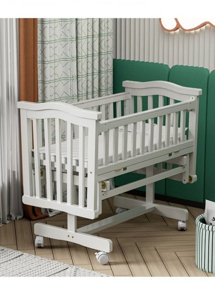 Multi-use wooden swinging baby bed and cradle with foldable and heavy wheels - pzsku/Z79A7765BDC23E638CF02Z/45/_/1715547341/9f7fe649-139e-489a-b89e-5ef49c36bcc8