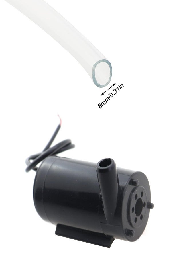 CXMTECH 3Sets Black DC 3-5V Mini Submersible Water Pump Includes 1 Transparent Vinyl Hose Flexible PVC Hose 1M Silent Operation For Aquariums Fish Tanks Hydroponic Gardens Ponds Fountains - Image 5