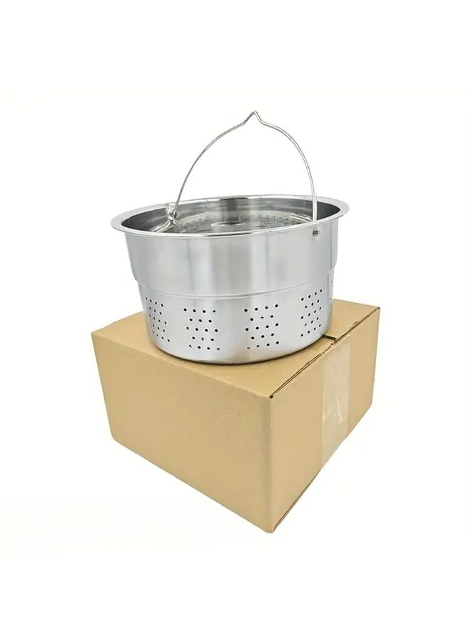 سلة الطهي بالبخار من الفولاذ المقاوم للصدأ لجهاز Thermomix TM5 TM6 TM7، عالية الجودة 304، أداة طبخ متعددة الأغراض مع غطاء، مصفاة مطبخ ومصبّ. - Image 4
