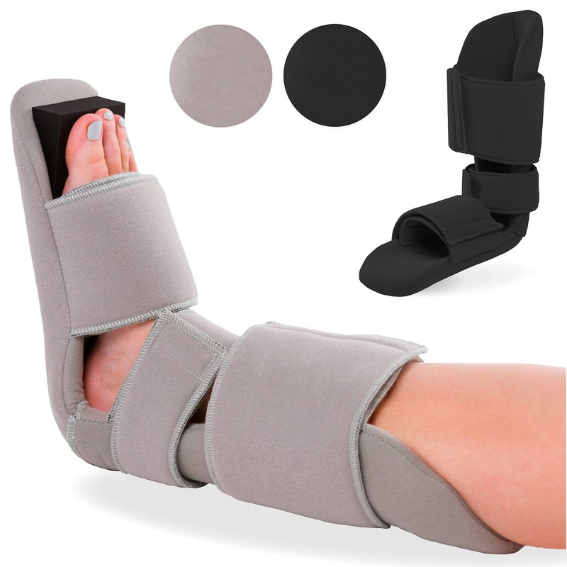BraceAbility BraceAbility Padded 90 Degree Plantar Fasciitis Boot | Soft Night Splint to Stabilize Foot and Ankle, Stretches Plantar Fascia Ligament and Supports Achilles Tendon (Small)  - Image 1