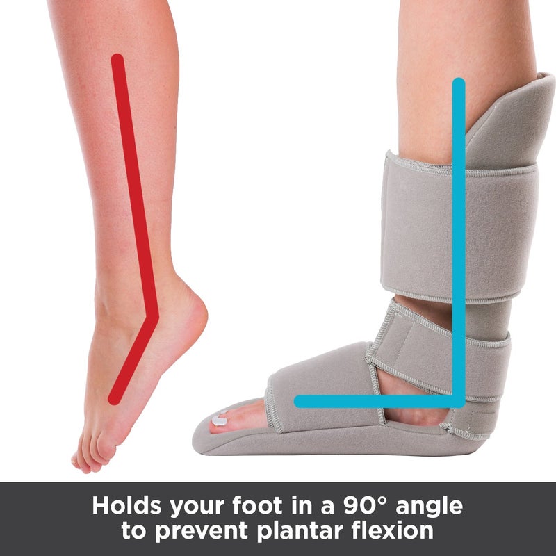 BraceAbility BraceAbility Padded 90 Degree Plantar Fasciitis Boot | Soft Night Splint to Stabilize Foot and Ankle, Stretches Plantar Fascia Ligament and Supports Achilles Tendon (Small)  - Image 5