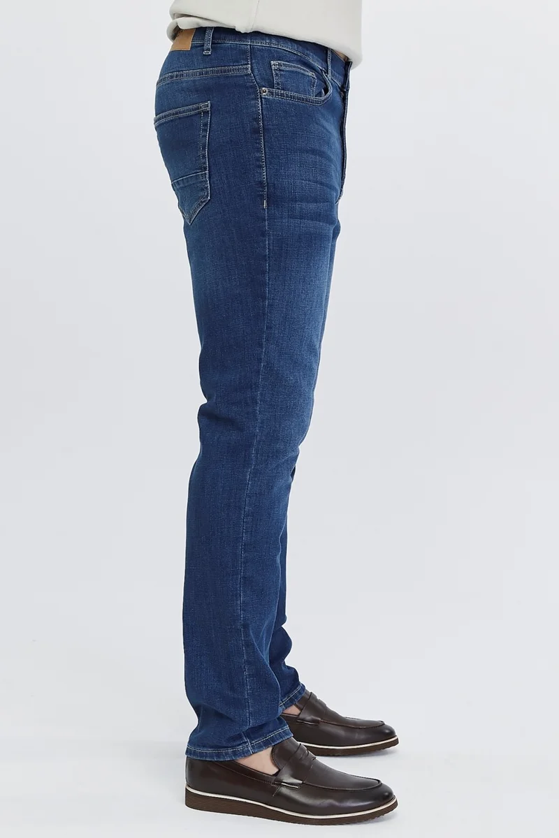 Cedy Denim Men's High Waist Pile Cuffed Jeans Regular Fit Jean C336