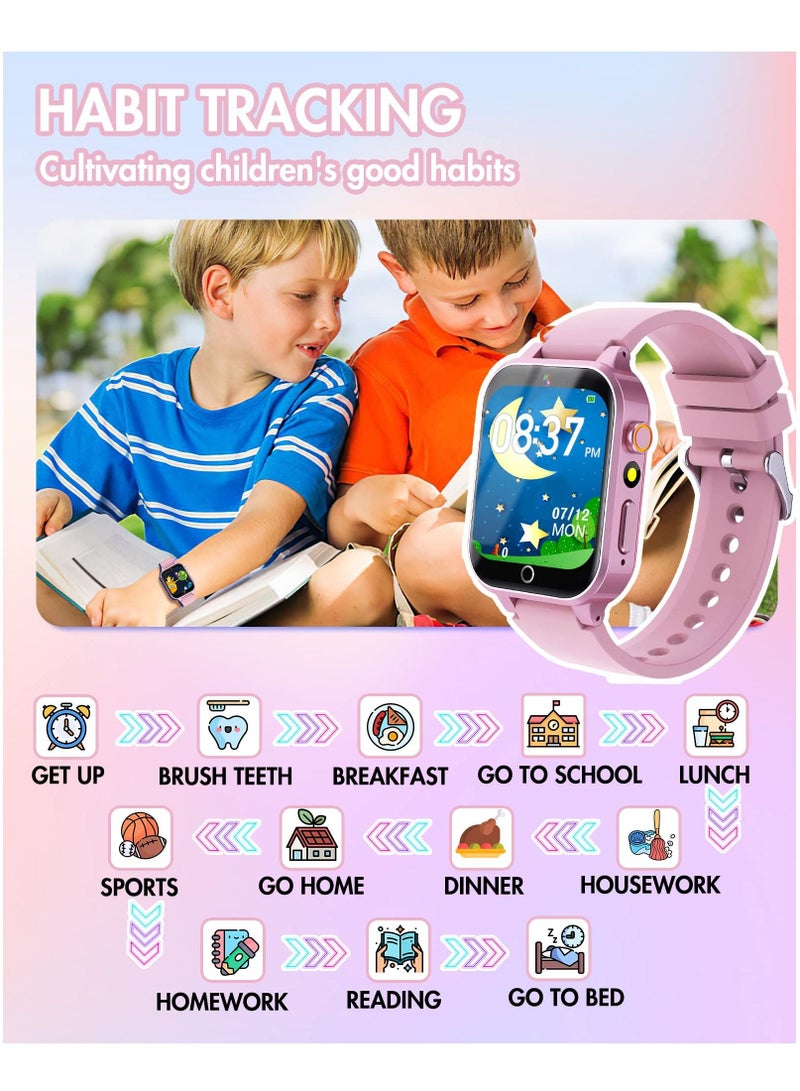 ساعة ذكية للأطفال لعمر ألعاب الفتيات ، ساعة أطفال للبنات والأولاد من 4 إلى 12 عامًا مع مشغل موسيقى كاميرا فيديو 26 لعبة - Image 3