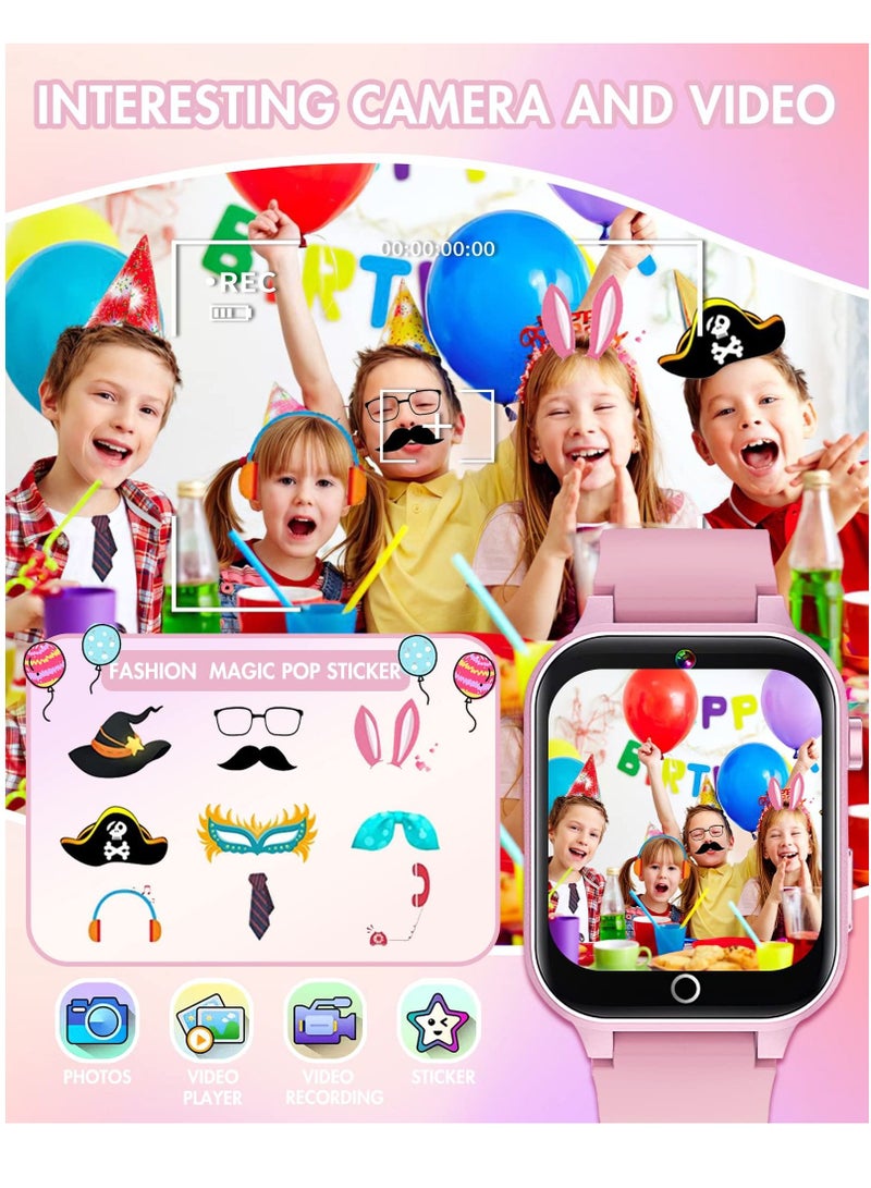 ساعة ذكية للأطفال لعمر ألعاب الفتيات ، ساعة أطفال للبنات والأولاد من 4 إلى 12 عامًا مع مشغل موسيقى كاميرا فيديو 26 لعبة - Image 4
