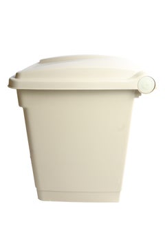 Generic Step Trash Bin | Plastic Matte Finish | Suitable For Bathrooms, Kitchens & Communal Spaces | Beige | 45 Liters  - Image 2