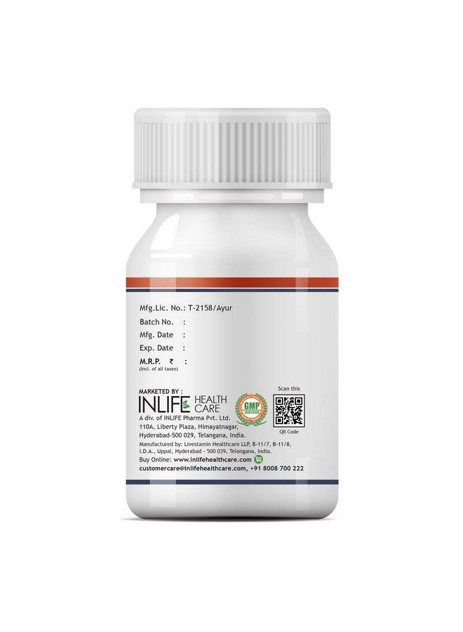 Inlife مكمل صحي INLIFE للعناية بالأعصاب - أشواغاندا، شاي أخضر، كركم (كركمين)، أرجونا، مستخلصات أتماغوبتا 500 ملغ - 60 كبسولة نباتية (عبوة من 1، 60) - Image 3