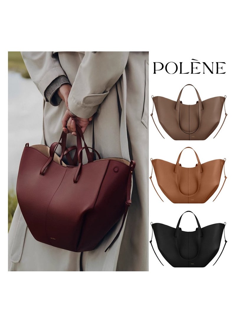 NIBEMINENT - Polene Wings Bag Poling Entote Bag Womens Niche Large Capacity Bag Commuter Shoulder Bag All-match Handbag - Image 1