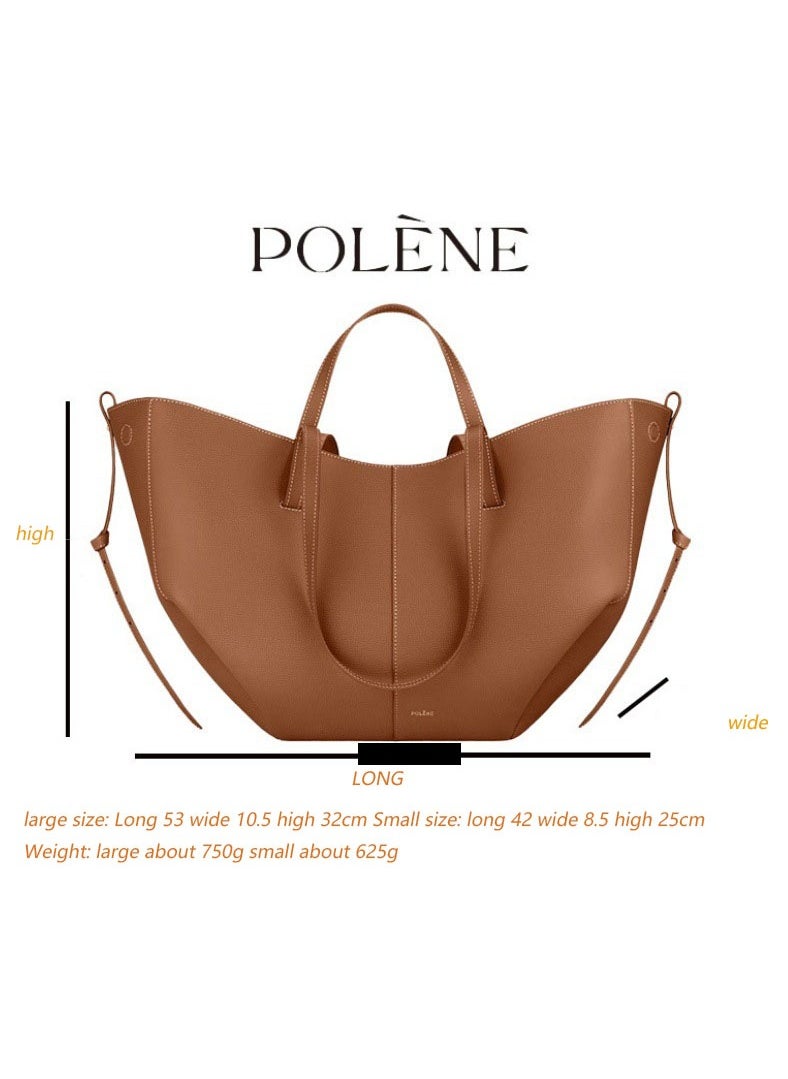 NIBEMINENT - Polene Wings Bag Poling Entote Bag Womens Niche Large Capacity Bag Commuter Shoulder Bag All-match Handbag - Image 1