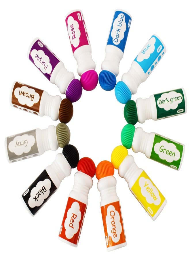 Yuanhe Bingo Daubers Dot Markers - Paint Dotters for Toddlers and Kids Art Supply, Set of 24 Pack (12 Colors) - Image 2