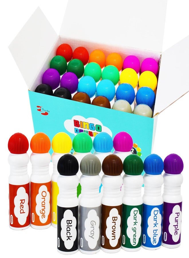 Yuanhe Bingo Daubers Dot Markers - Paint Dotters for Toddlers and Kids Art Supply, Set of 24 Pack (12 Colors) - Image 1