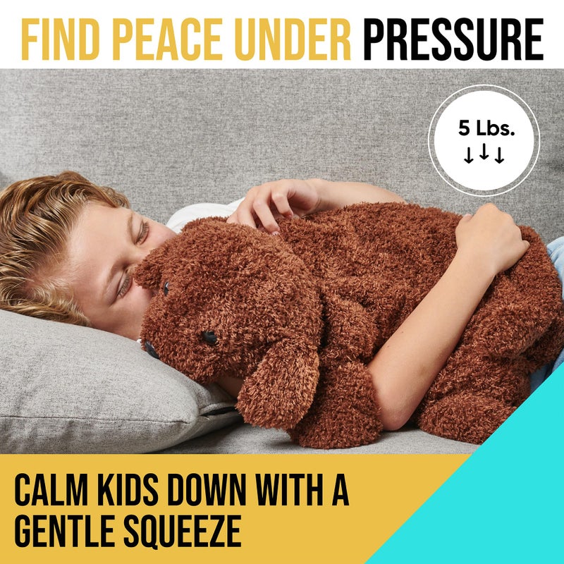 FRIENDLY CUDDLE Weighted Lap Blanket for Kids & Adults â€“ Lily Weighted Blanket â€“ ASD, Sensory Processing Weighted Stuffed Animals Dog Toy â€“ Microwavable Weighted Lap Pad for Kids, 5 Lbs - Image 4