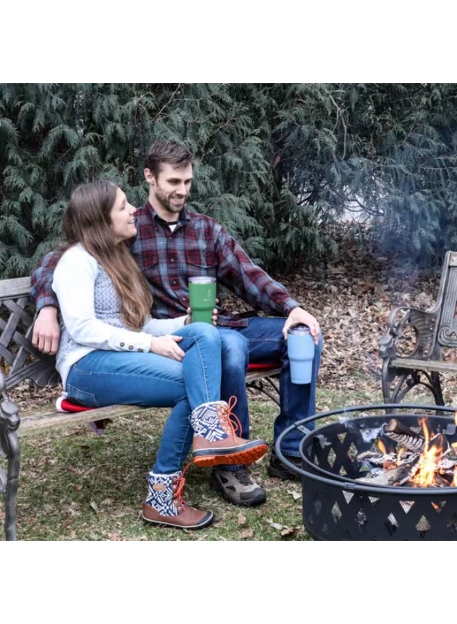 اكوابيلي كوب سفر معزول بتفريغ الهواء TR28 مع ماصة سيليكون، لون أخضر صفصافي، سعة 28 أونصة - Image 1