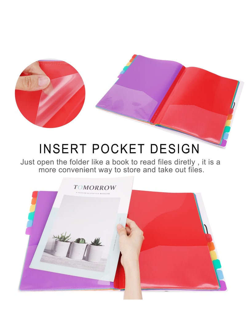 SYOSI Expanding File Folder, File Organizer with Labels Colored Filing Folder Designed for Office School, 24 Pocket Large Size Hold 240 Sheets (White Cover) - Image 3