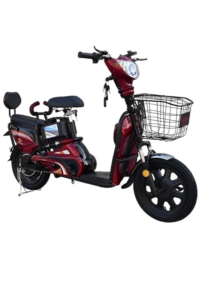 Shard Delivery Bike - 16-Inch Tires | 48V 12Ah Battery & 350W Motor | 3 Gears & LED Display | 4 Shock Absorbers | Max Speed 45 km/h | Lightweight Aluminum Frame  - Image 1