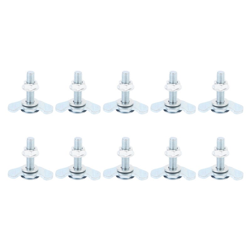 L Track Double Lug Threaded Stud 10 Pieces Carbon Steel Construction - 2200 Lbs Safe Working Load L Track Stud Fitting for Van Pickup Truck Cargo Securement - Image 1