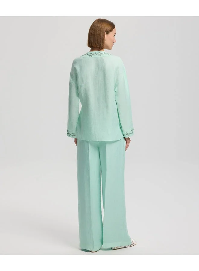 Ipekyol  Regular Fit Embroidered Blouse for Women | Best Price UAE
