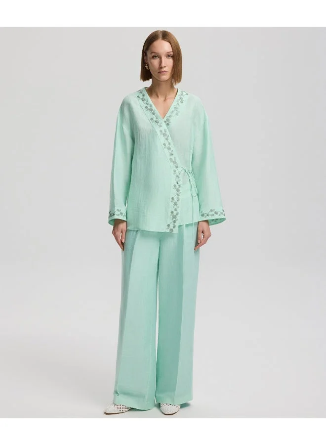 Ipekyol  Regular Fit Embroidered Blouse for Women | Best Price UAE