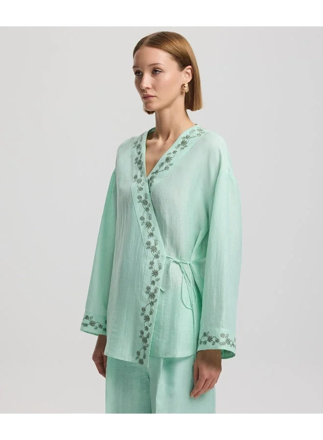 Ipekyol  Regular Fit Embroidered Blouse for Women | Best Price UAE