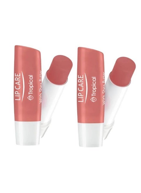 مرطب شفاه تروبيكال بزبدة الشيا وفيتامين اي للعناية بالشفاه  رقم 10 من قطعتين