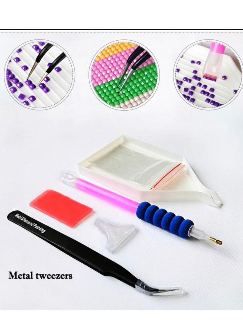 STRATEG DIY 5D Round Diamond Painting Multicolor - Image 5