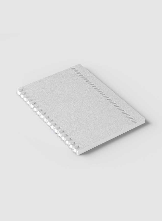 لوحة دفتر ملاحظات بسلك حلزوني للمدرسة أو تدوين ملاحظات العمل مع غطاء أبيض بتصميم شريط مكون من 60 ورقة متعدد الألوان - Image 2