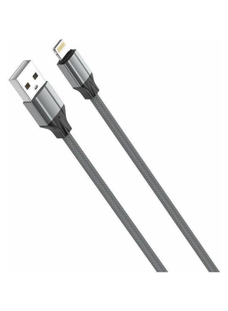 LDNIO LDNIO LS441 Lightning 2.4A Fast Charging Data Cable – 1M – Grey  - Image 1