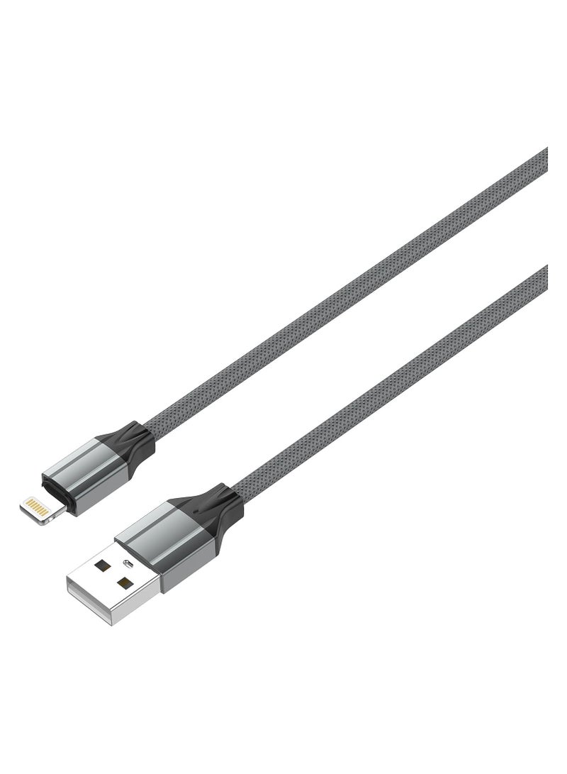 LDNIO LDNIO LS441 Lightning 2.4A Fast Charging Data Cable – 1M – Grey  - Image 2
