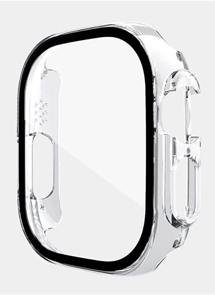 Generic 2 In 1 PC Case With Glass Screen For Apple Watch Ultra 49mm - Transperent  - Image 1