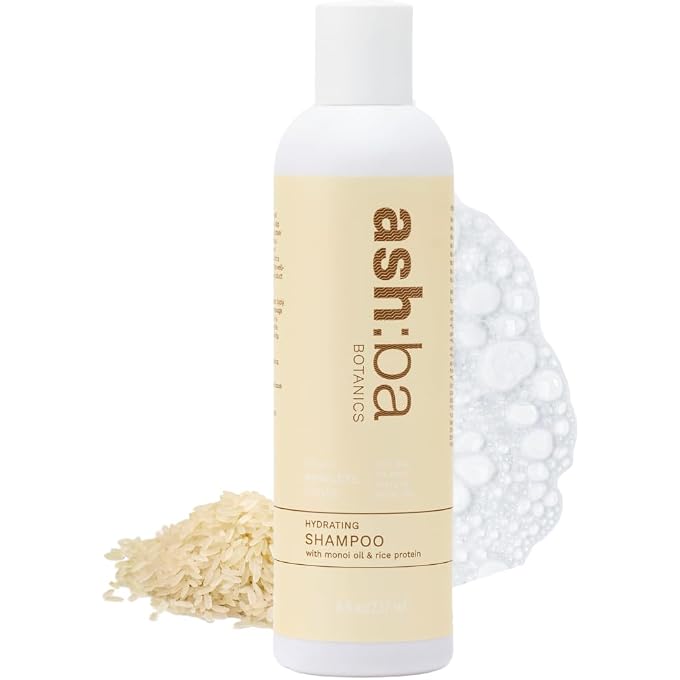 Ashba Botanics Hydrating Shampoo for curly & wavy hair (237 ML) | Softly Cleanses, Removes Buildup with Monoi Oil & Rice Protein | For Men & Women | Paraben, Sulfates, EDTA Free | Premium Ingredients - Image 1
