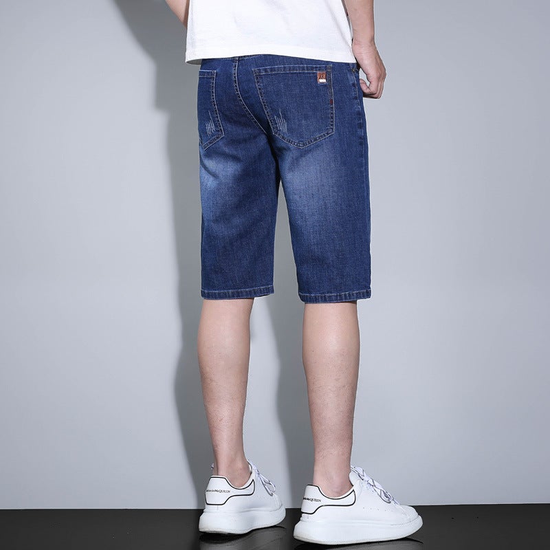 Teenager Summer Thin Shorts Men'S Loose Straight Denim Pants Boys Summer Pants - Image 1