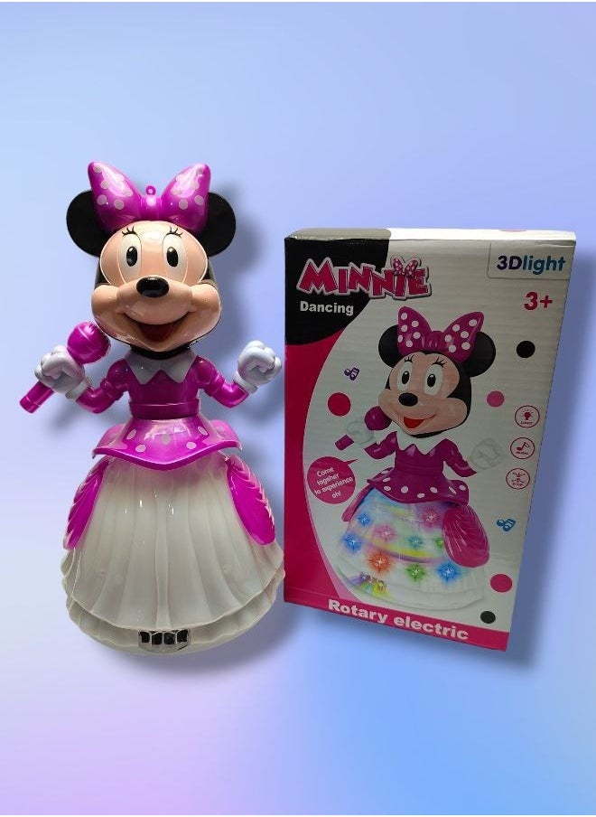 Minnie Mouse Minnie Princess-Themed Toy - Light-Up Doll in Pink and White  - Image 3