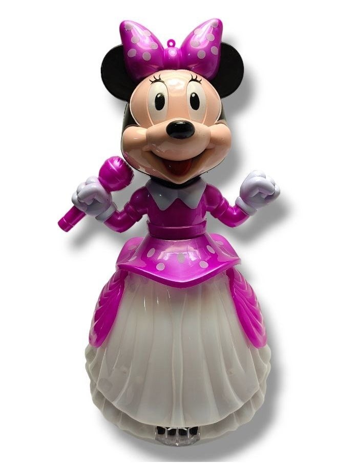 Minnie Mouse Minnie Princess-Themed Toy - Light-Up Doll in Pink and White  - Image 1