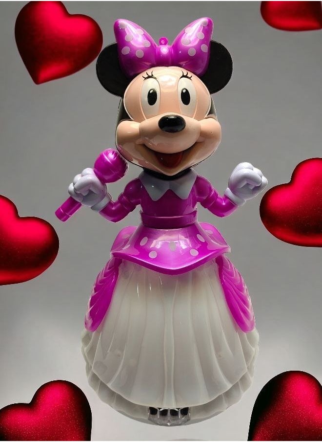 Minnie Mouse Minnie Princess-Themed Toy - Light-Up Doll in Pink and White  - Image 2
