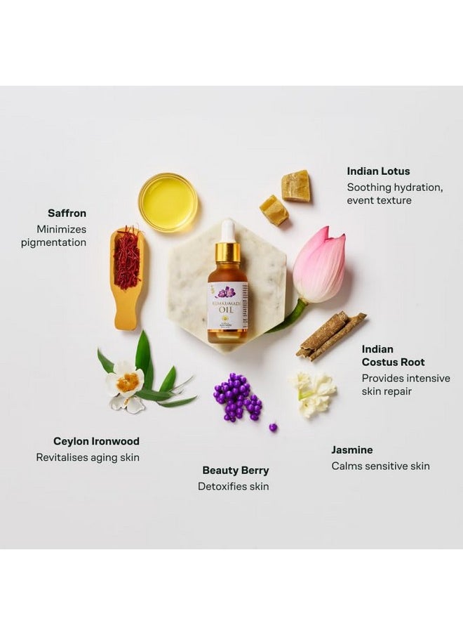 Kerala Ayurveda - Kerala Ayurveda Kumkumadi Face Oil - 30 ml | Complete Radiance Solution for Glowing Skin | Helps Reduce Wrinkles, Pigmentation & Dark Spots | Anti-Ageing For All Skin Types | Ideal for Gua Sha Massage - Image 1