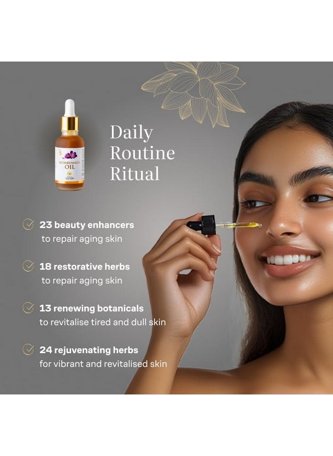 Kerala Ayurveda - Kerala Ayurveda Kumkumadi Face Oil - 30 ml | Complete Radiance Solution for Glowing Skin | Helps Reduce Wrinkles, Pigmentation & Dark Spots | Anti-Ageing For All Skin Types | Ideal for Gua Sha Massage - Image 1