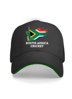 Generic South Africa Sports Fans Cricket Cap - Metal Adjustable Buckle Closure Cap for Men and Women - South Africa Sports Cricket Caps for Fans - Unisex Cricket Cap for Sports Matches  - Image 1