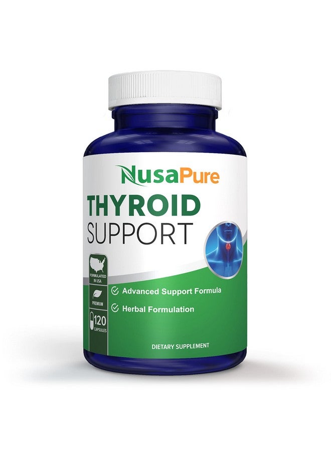 NusaPure مكمل دعم الغدة الدرقية المتميز غير المعدل وراثيًا 120 كبسولة مع أشواغاندا، يود، زنك، كيلب، فيتامين ب12، ل-تيروسين، سيلينيوم، نحاس - Image 2