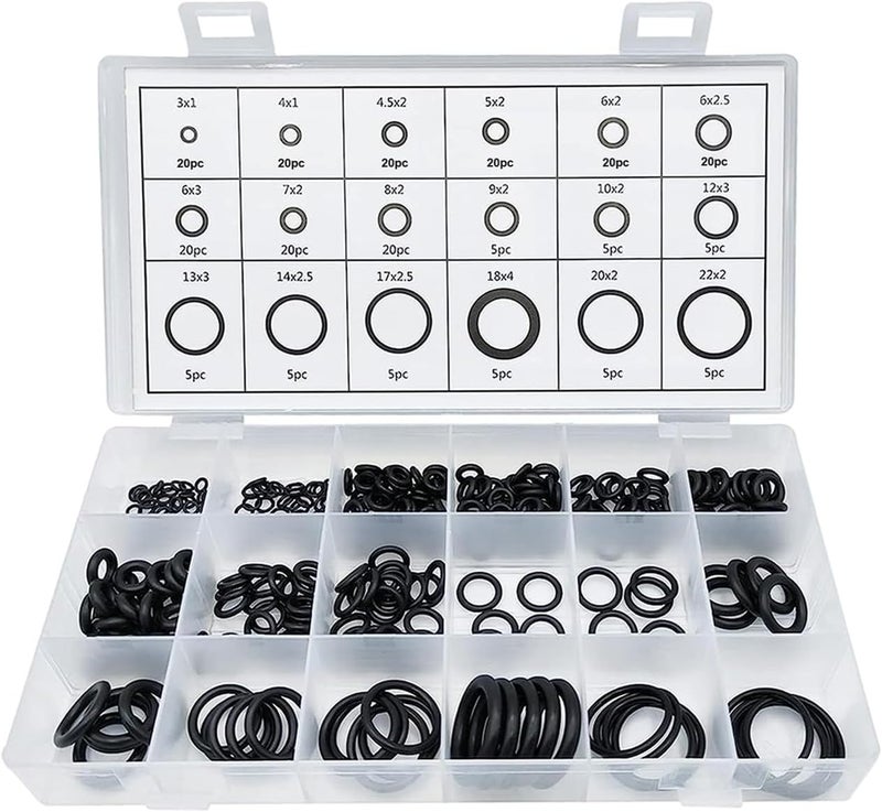 Ohleats 225 PCS O Ring Kit - 18 Sizes Rubber Assortment - Image 1