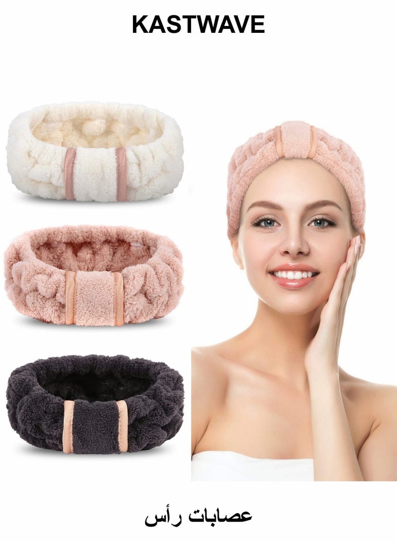 KASTWAVE Spa Headbands, Microfiber Headbands, SkinCare Headband Face Wash - Image 1