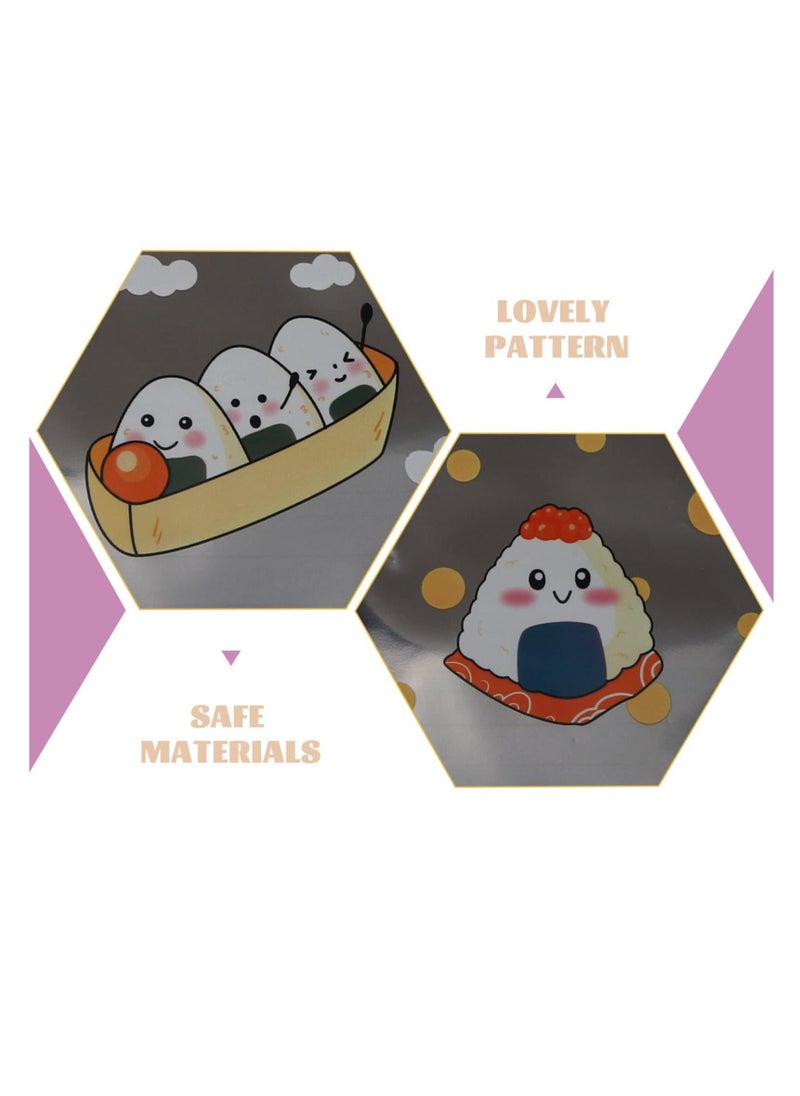 150 Pcs Disposable Triangle Rice Ball Takeout Bags, Cellophane Treat Bags for Pastries, Onigiri Wrappers, Bulk Crafting Supplies, Random Styles for Easy Serving and Carrying. - Image 4