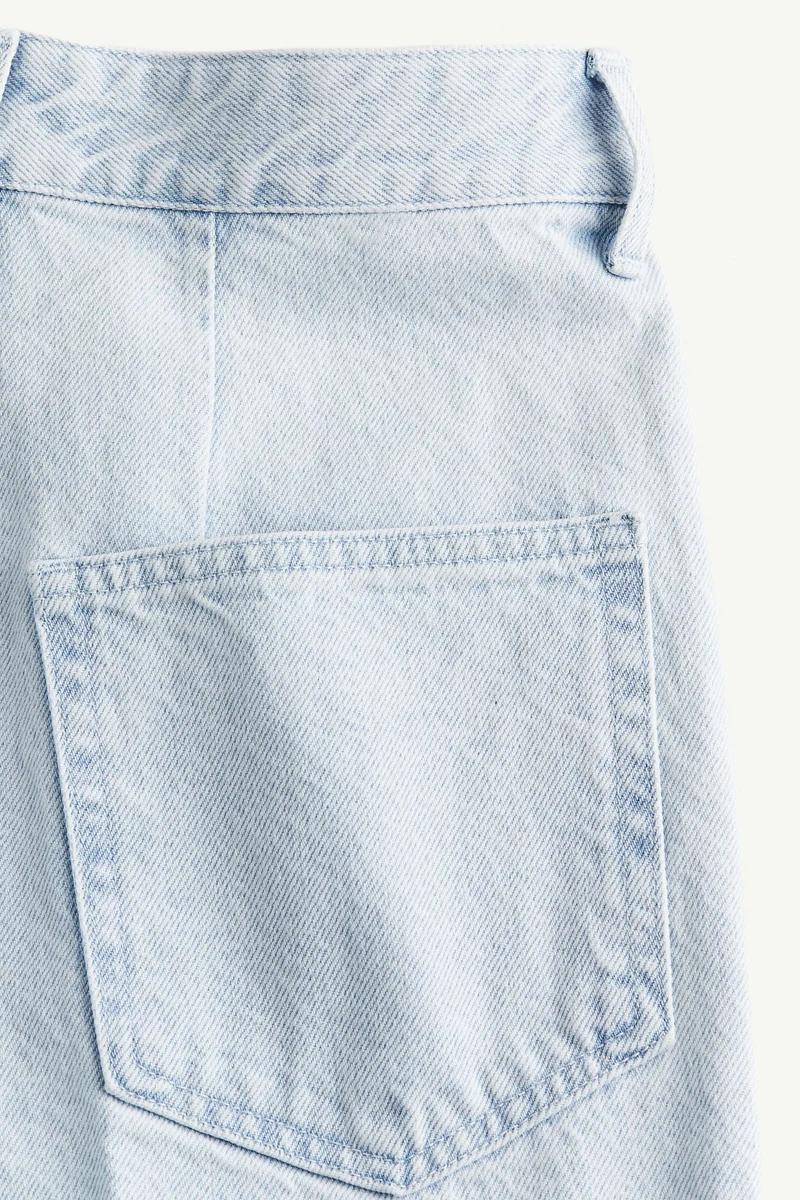 H&M Straight High Fold-up Jeans