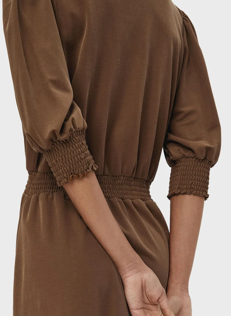 Object Ruffle Hem Surplice Dress