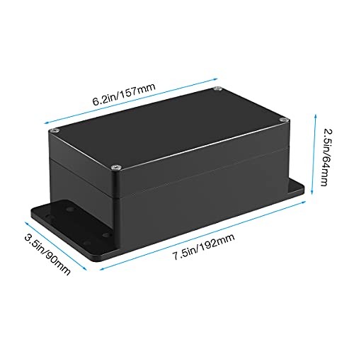 Pinfox Plastic Project Box ABS IP65 Electronic Enclosure Waterproof Junction Box with Fixed Ear 6.2" x 3.55" x 2.3" - Image 2