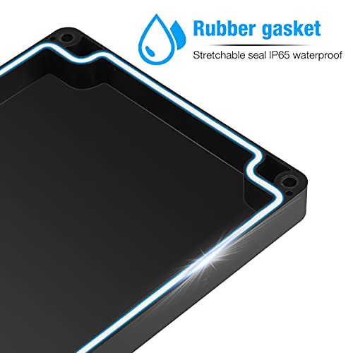 Pinfox Plastic Project Box ABS IP65 Electronic Enclosure Waterproof Junction Box with Fixed Ear 6.2" x 3.55" x 2.3" - Image 5